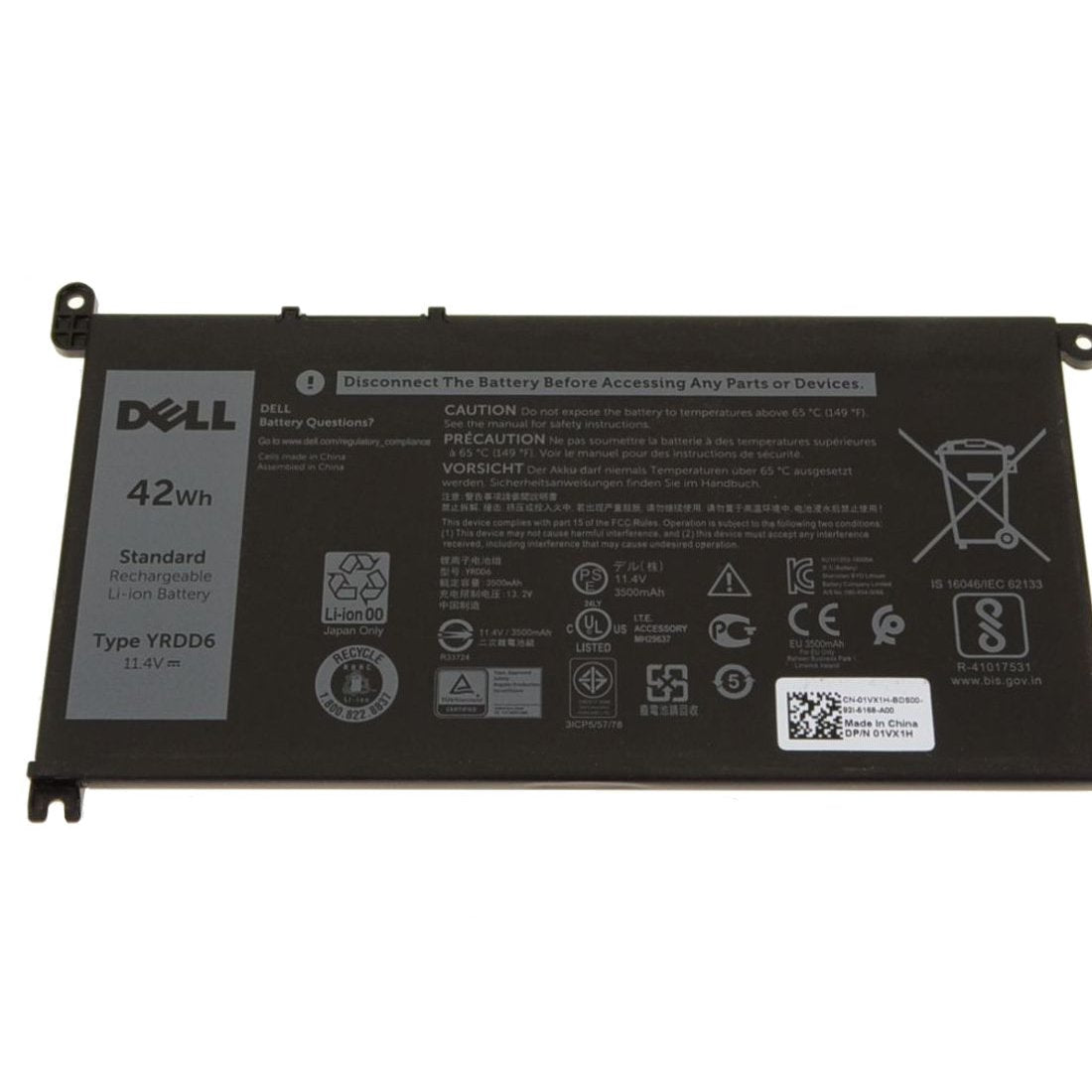 DELL Original Laptop Battery Inspiron 14 3480 3481 3482 3490 42WHr 3 Cell
