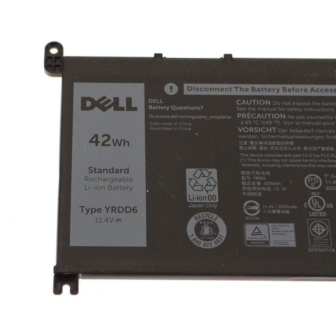 DELL Original Laptop Battery Vostro 14 3400 3401 3405 3480 42WHr 3 Cell
