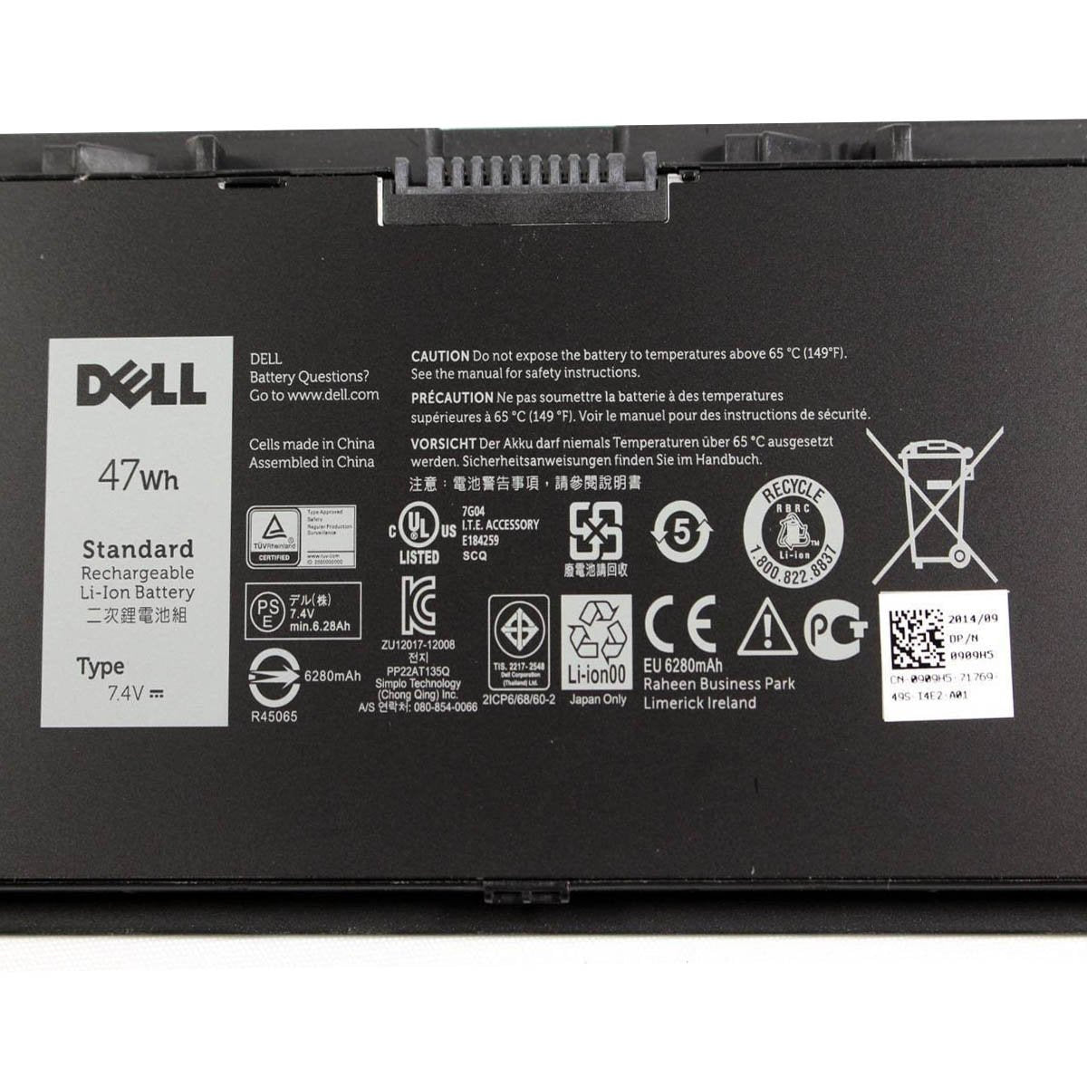 Dell Original 6350mAh 7.4V 47WHR 4-Cell Replacement Laptop Battery for Latitude E7420 E7440 E7450