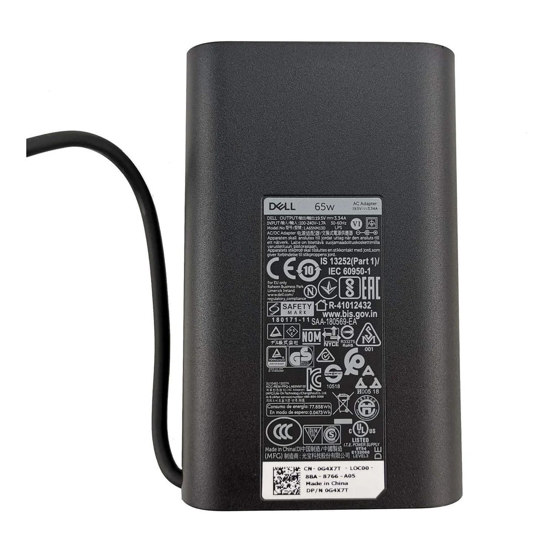 Dell G4X7T Original 65W 19.5V 7.4mm Pin Slim Laptop Charger Adapter