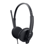 DELL WH1022 Wired Stereo Over Ear Active Noise Cancellation Headset with Boom Mic - Black