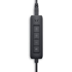 DELL WH1022 Wired Stereo Over Ear Active Noise Cancellation Headset with Boom Mic - Black