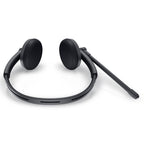 DELL WH1022 Wired Stereo Over Ear Active Noise Cancellation Headset with Boom Mic - Black