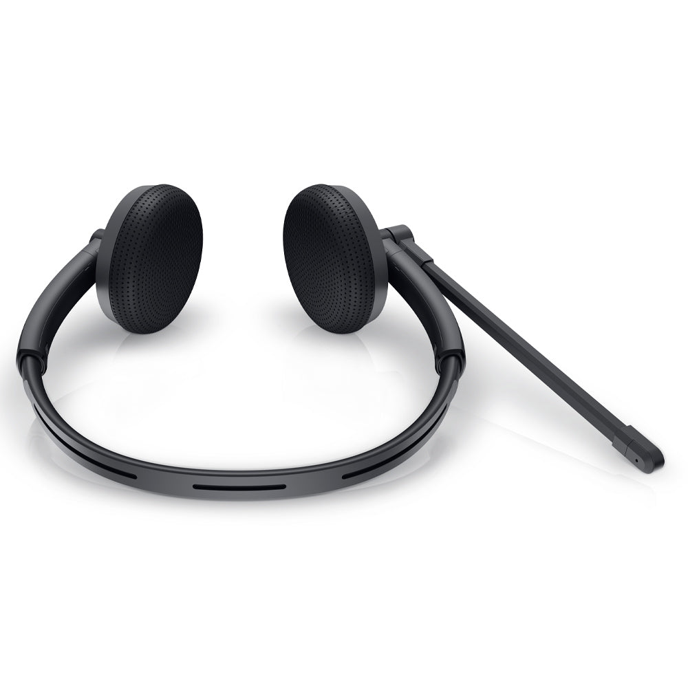 DELL WH1022 Wired Stereo Over Ear Active Noise Cancellation Headset with Boom Mic - Black