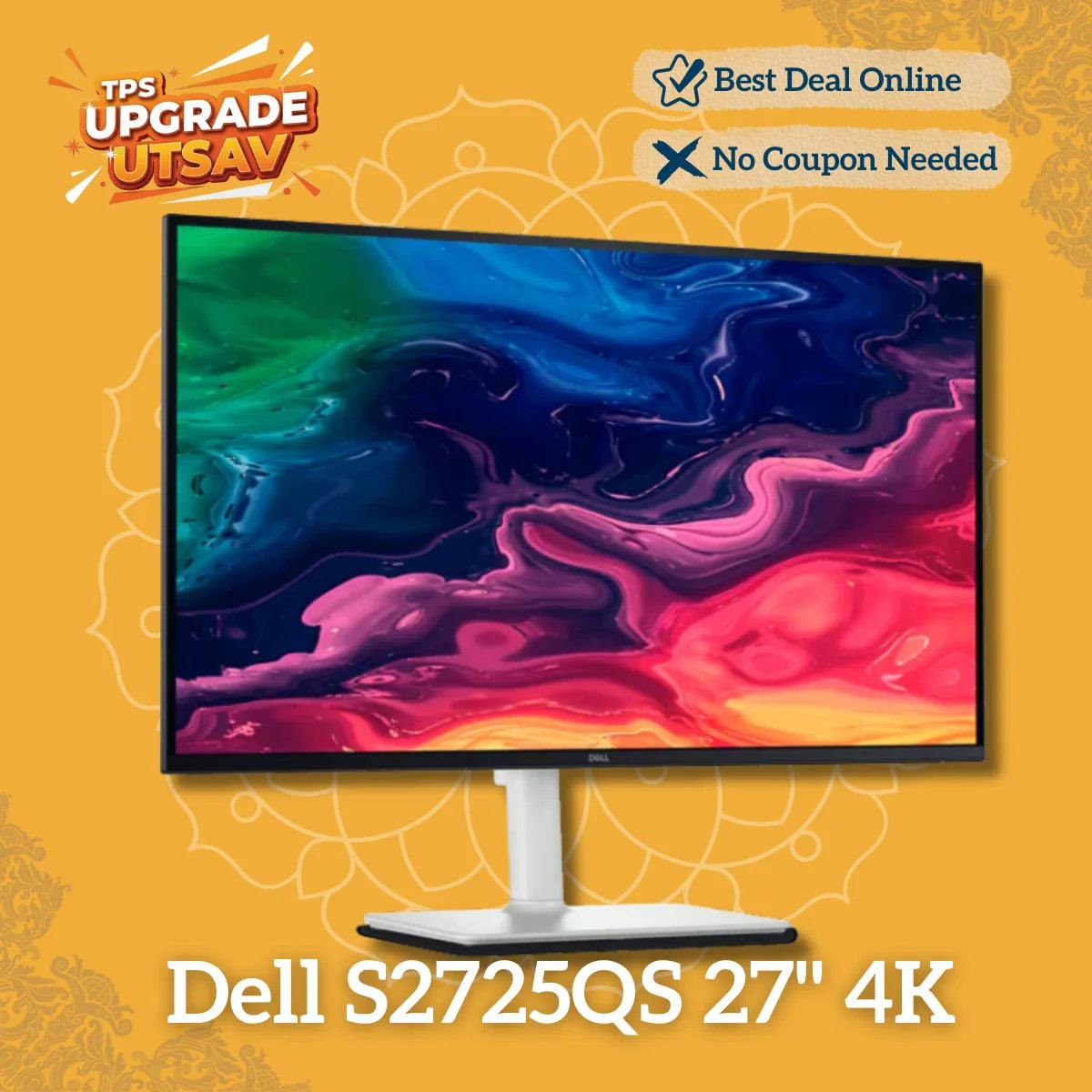 Dell S2725QS 27" UHD 4K 120Hz 4ms IPS Monitor with Built-in Speakers