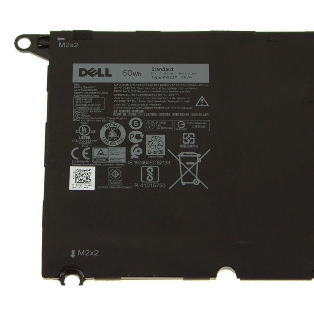 Dell Original 8085mAh 7.6V 60WHr 4 Cell Laptop Battery for XPS 13 9360 Series