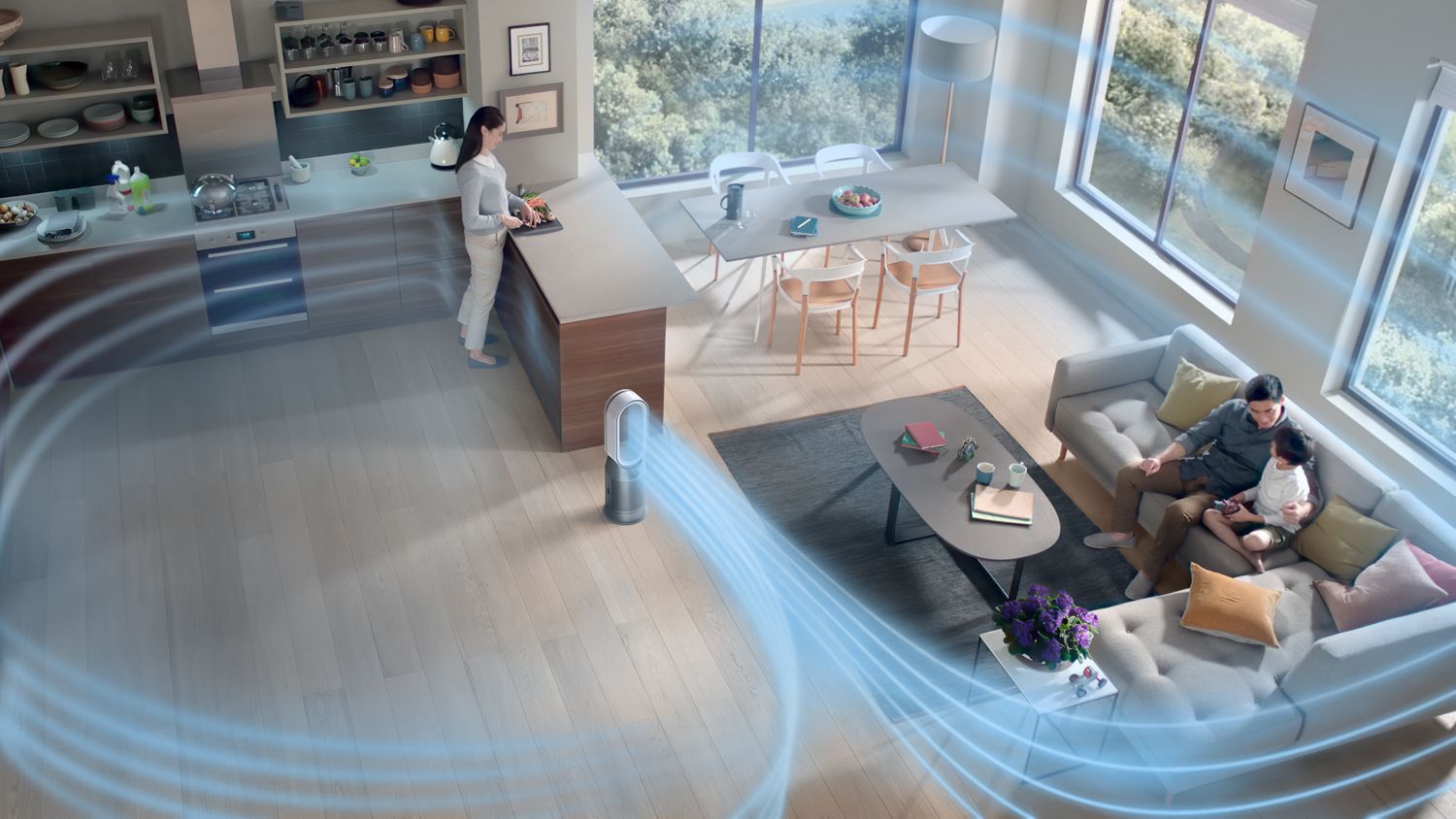 Dyson Purifier Hot+Cool (White/Silver) - HP07