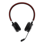 JABRA EVOLVE 65 SE Link 380A UC Bluetooth Wireless Passive Noise Cancellation Stereo Headset with Mic - Black