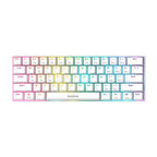 Gamdias Hermes E3 RGB Mechanical White Gaming Keyboard Blue Switch with 19 Built-in Lighting Effects Certified Optical Switches and N-Key Rollover & Anti-Ghosting Functionality