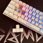 Gamdias Hermes E3 RGB Mechanical White Gaming Keyboard Blue Switch with 19 Built-in Lighting Effects Certified Optical Switches and N-Key Rollover & Anti-Ghosting Functionality