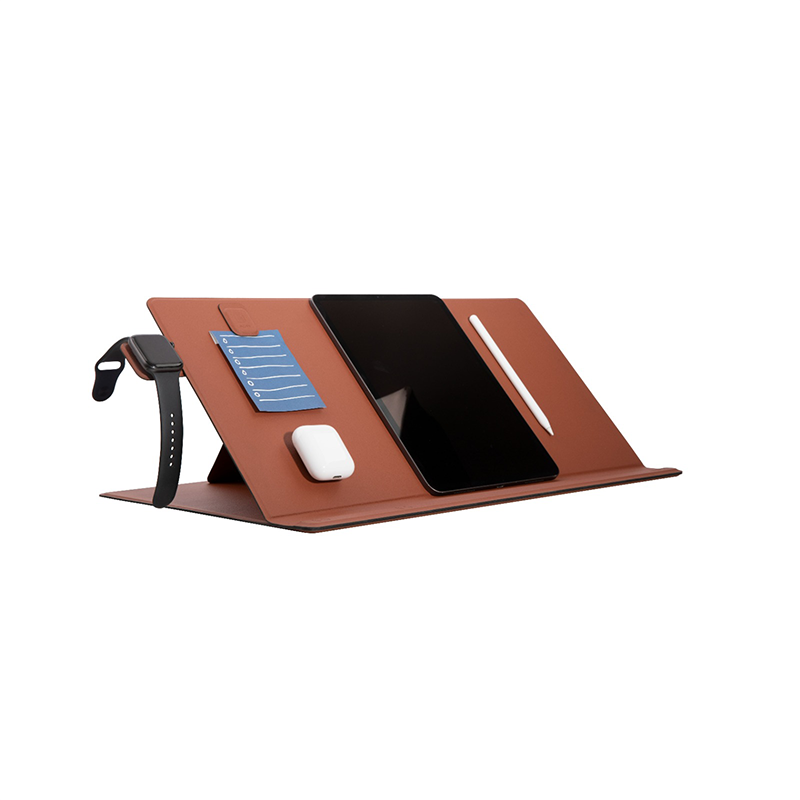 MOFT Smart Desk - Desk Mat with Wrist Rest + Magsafe Wireless Charger and Magsafe Sticker + Memo and Book Holder + Cable Organiser + Tablet Holder