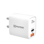 25W Dual Port USB & Type-C Mobile Wall Charger – Fast Charging for All Your Devices