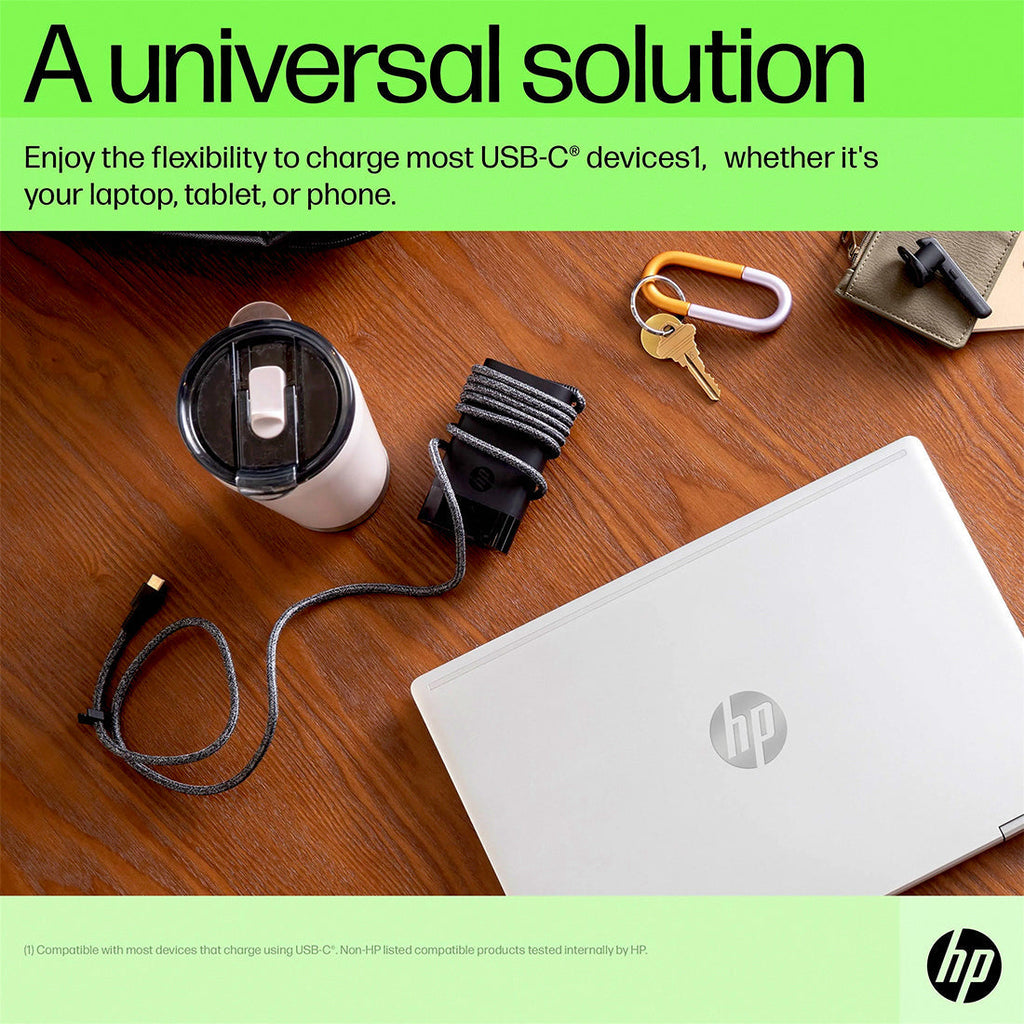HP Original 65W Laptop Charger Adapter USB Type C Pin with Power Cable