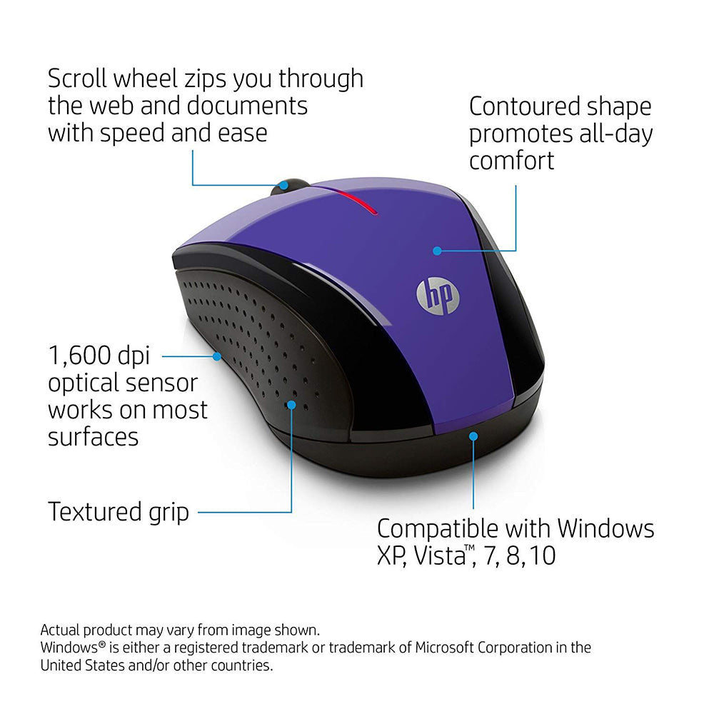 [RePacked] HP X3000 Wireless Optical Mouse with 1600DPI and 2.4GHz Connectivity