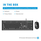 HP Powerpack USB Wired Keyboard and Mouse Combo
