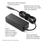 HP Original OEM 65W 7.4mm Big Pin 19.5V 3.33A Laptop Charger Adapter