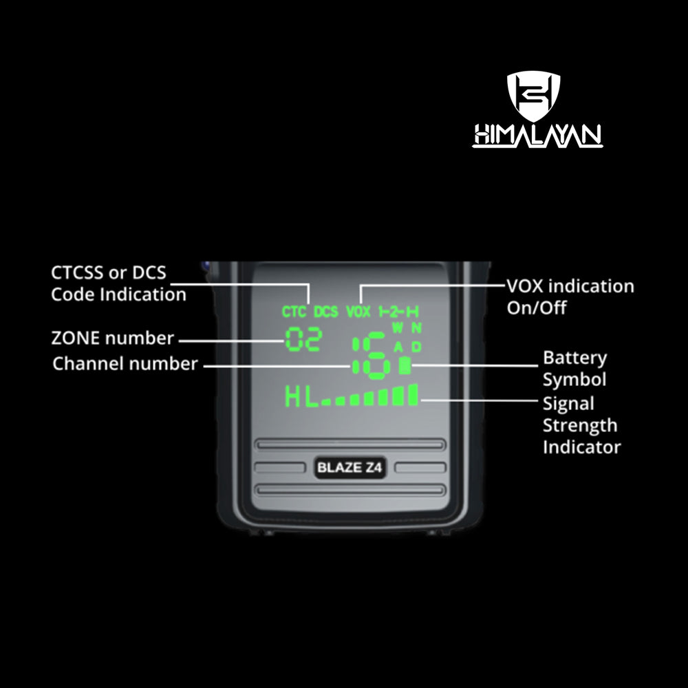 Himalayan Walkie Talkie Blaze Z4 – PMR Lic-Free 446 MHz, Long-Range, Rugged Design