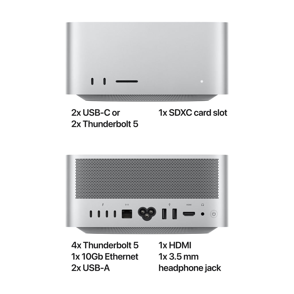 Mac Studio: Apple M3 Ultra chip with 28‑core CPU, 60‑core GPU