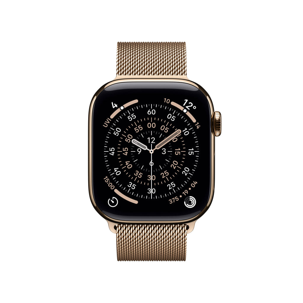 Apple Watch Series 11 Gold Titanium Case with Gold Milanese Loop