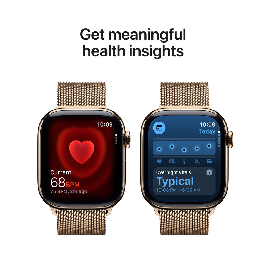 Apple Watch Series 11 Gold Titanium Case with Gold Milanese Loop