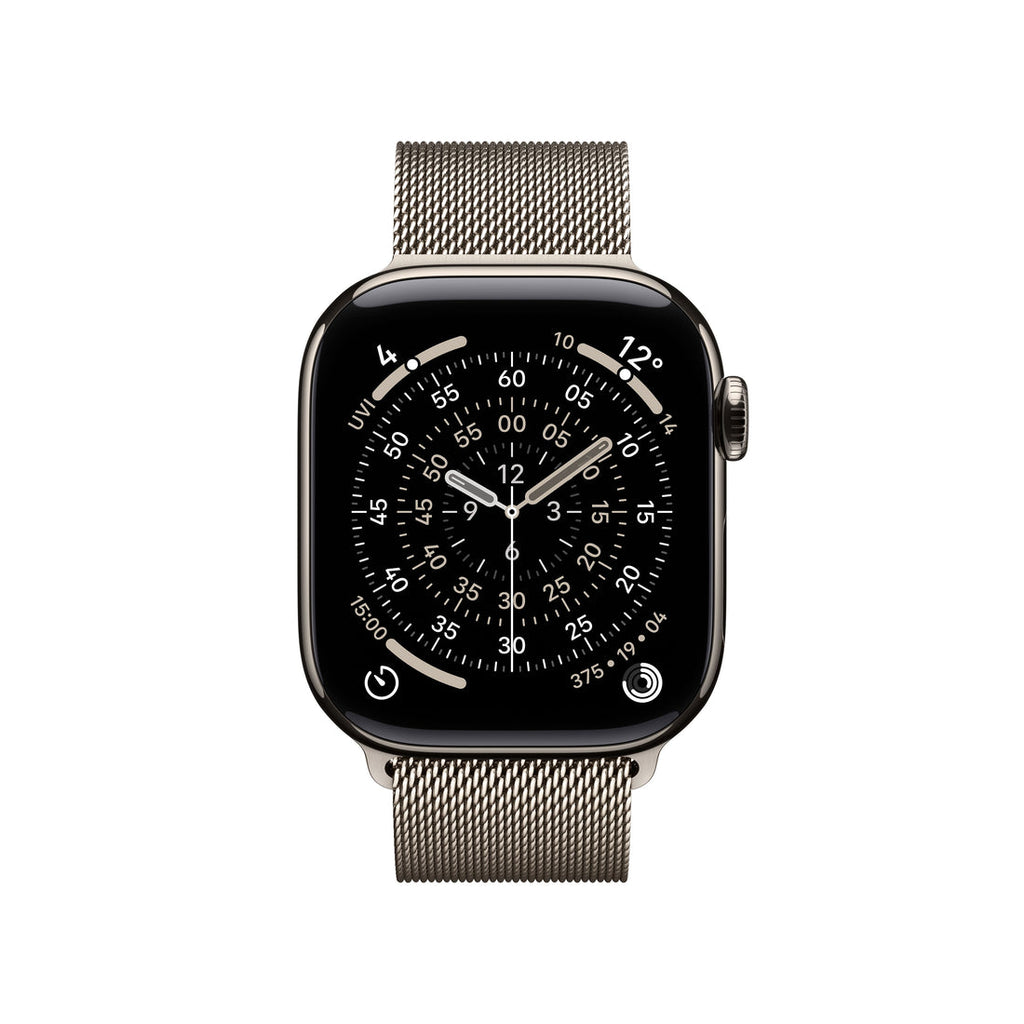 Apple Watch Series 11 Natural Titanium Case with Natural Milanese Loop
