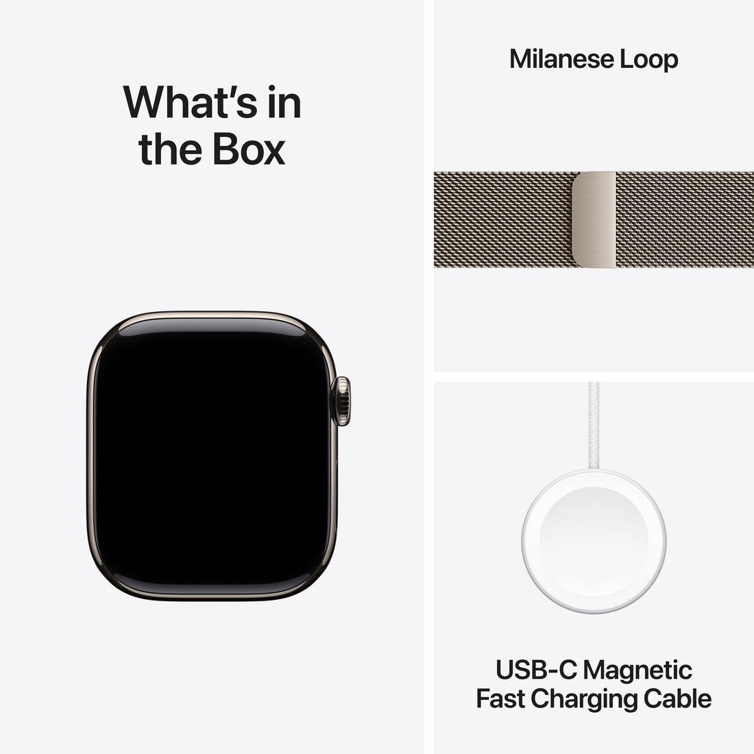 Apple Watch Series 11 Natural Titanium Case with Natural Milanese Loop