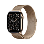 Apple Watch Series 11 Gold Titanium Case with Gold Milanese Loop