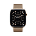 Apple Watch Series 11 Gold Titanium Case with Gold Milanese Loop