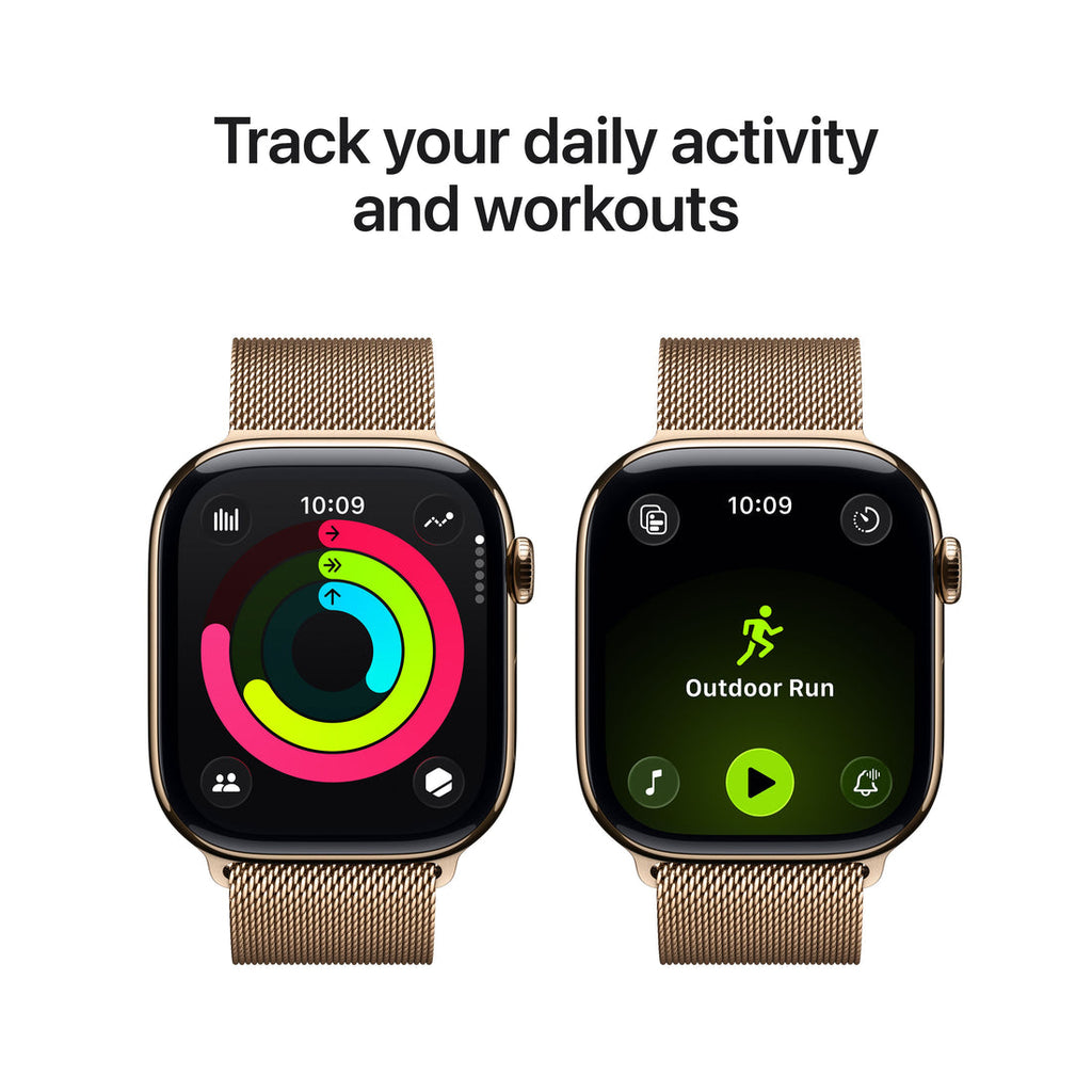 Apple Watch Series 11 Gold Titanium Case with Gold Milanese Loop