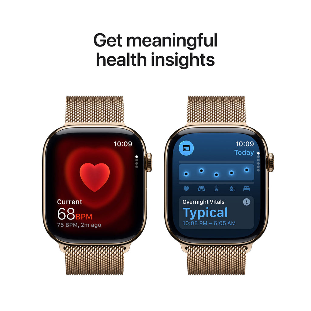 Apple Watch Series 11 Gold Titanium Case with Gold Milanese Loop