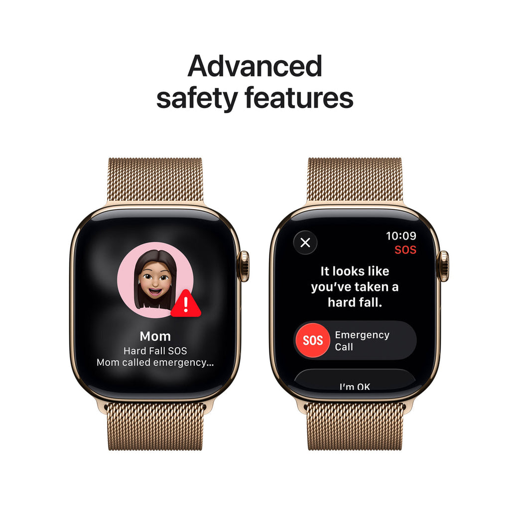 Apple Watch Series 11 Gold Titanium Case with Gold Milanese Loop
