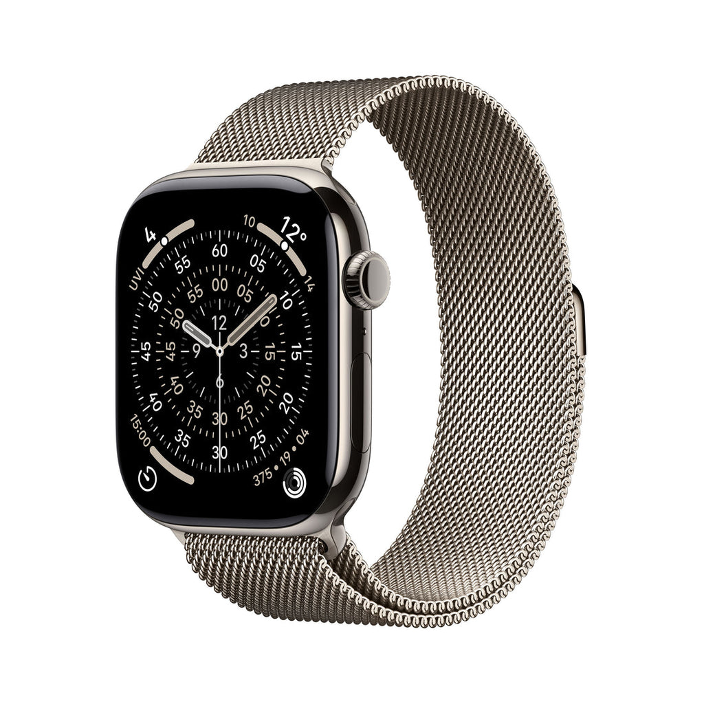 Apple Watch Series 11 Natural Titanium Case with Natural Milanese Loop