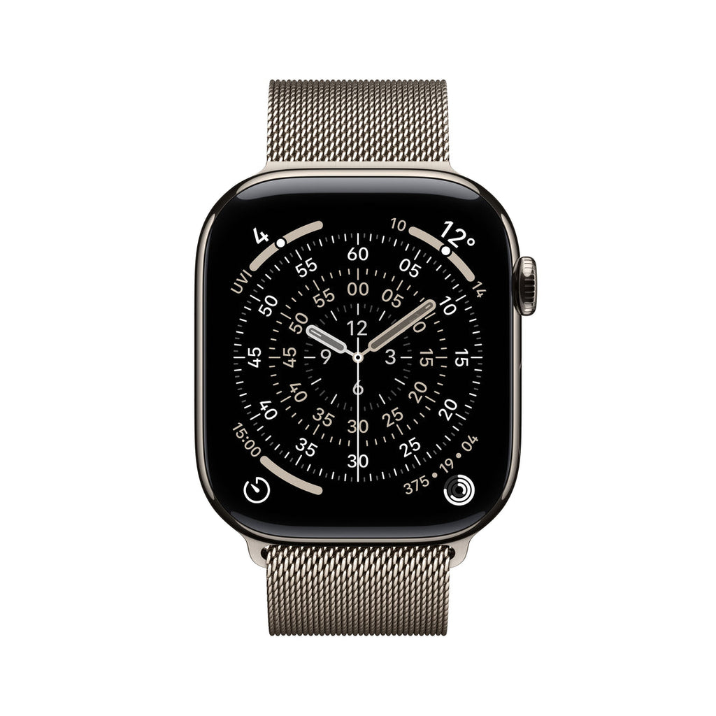 Apple Watch Series 11 Natural Titanium Case with Natural Milanese Loop