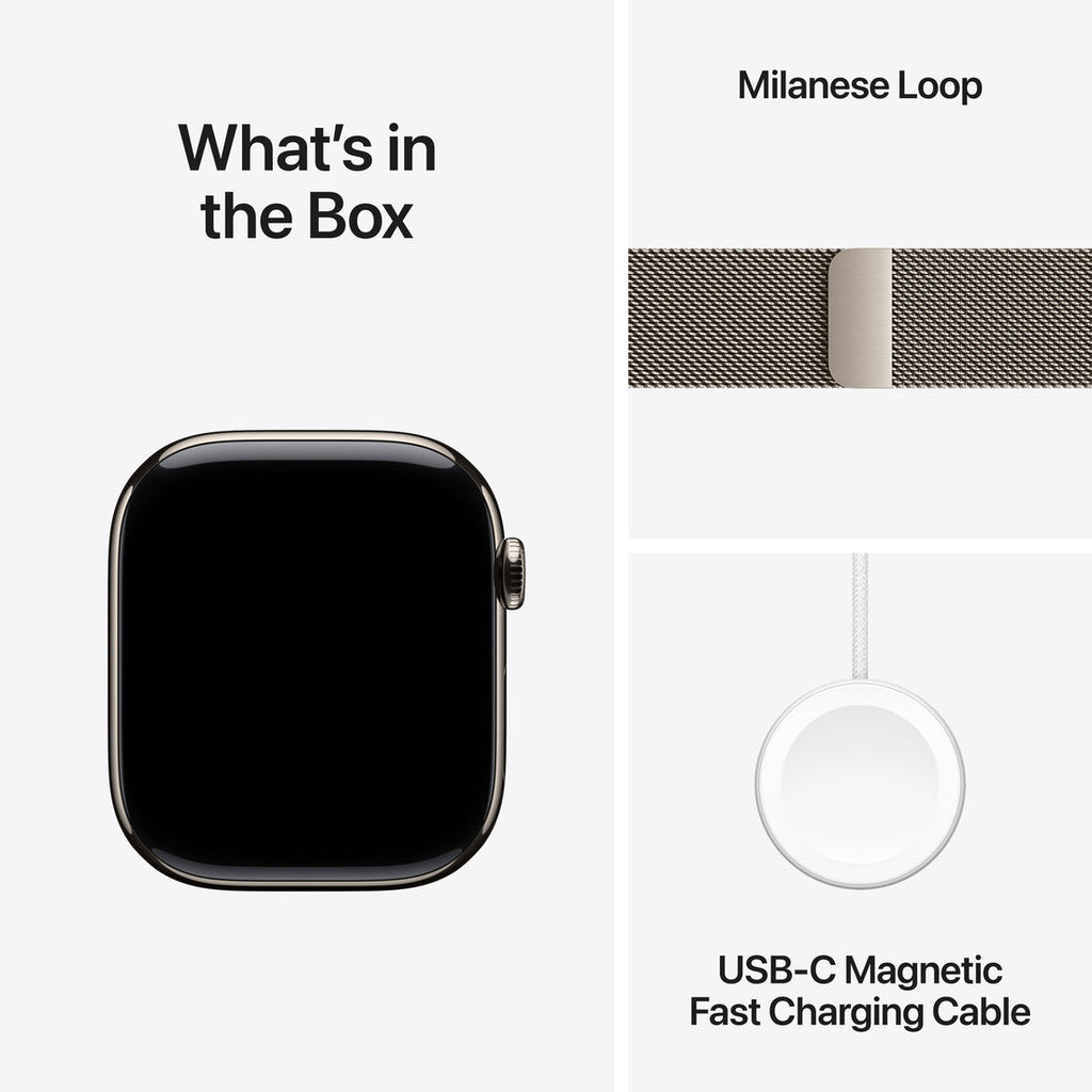 Apple Watch Series 11 Natural Titanium Case with Natural Milanese Loop