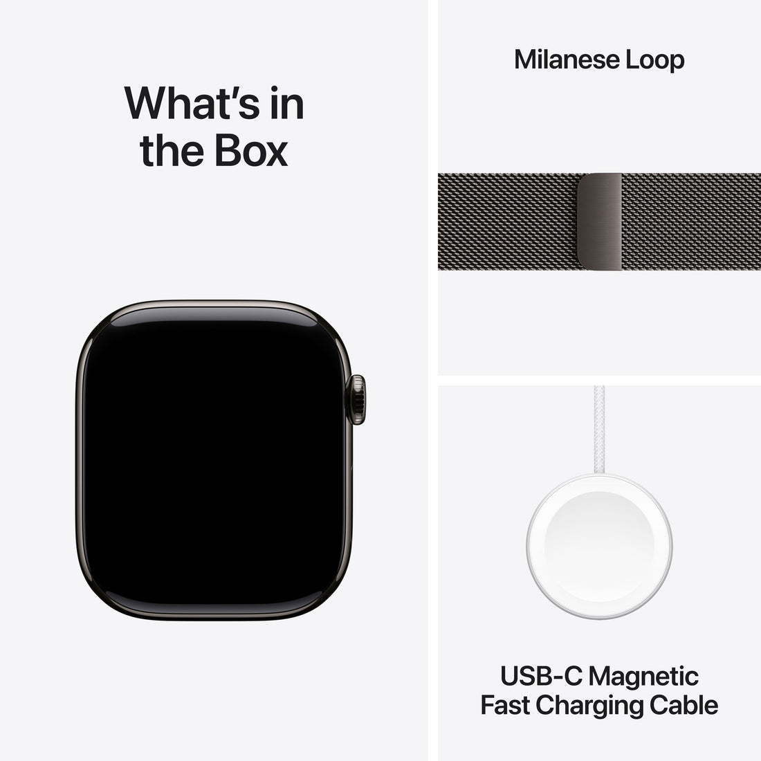 Apple Watch Series 11 Slate Titanium Case with Slate Milanese Loop