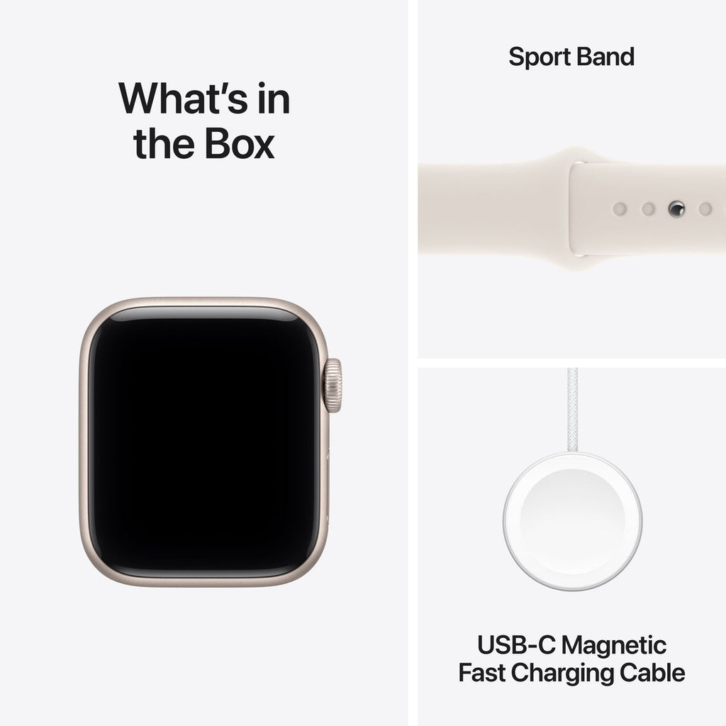 Apple Watch SE Starlight Aluminium Case with Starlight Sport Band