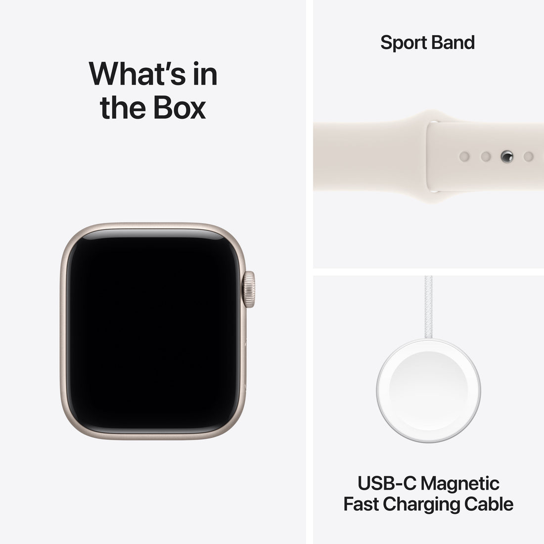 2025 Apple Watch SE Starlight Sport Band - Aluminum (3rd generation)