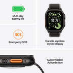 Apple Watch Ultra 3 Black Titanium Case with Alpine Loop -  Black