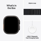 Apple Watch Ultra 3 Black Titanium Case with Alpine Loop -  Black