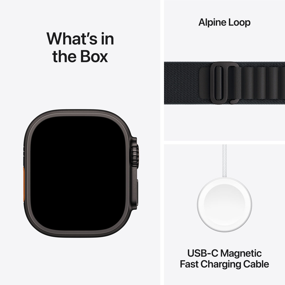 Apple Watch Ultra 3 Black Titanium Case with Alpine Loop -  Black