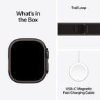 Apple Watch Ultra 3 Black Titanium Case with Black Titanium Trail Loop - Black/Charcoal
