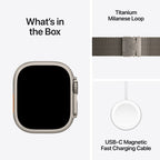 Apple Watch Ultra 3 Natural Titanium Case with Natural Titanium Milanese Loop