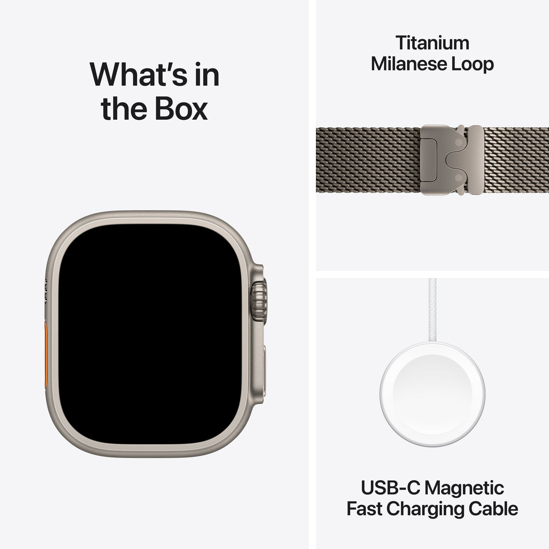 Apple Watch Ultra 3 Natural Titanium Case with Natural Titanium Milanese Loop