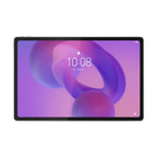 Tablet with a colorful display on a white background