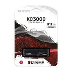 Kingston KC3000 512GB M.2 2280 PCIe4.0 NVMe Gen4 3D NAND Internal Solid State Drive - Black