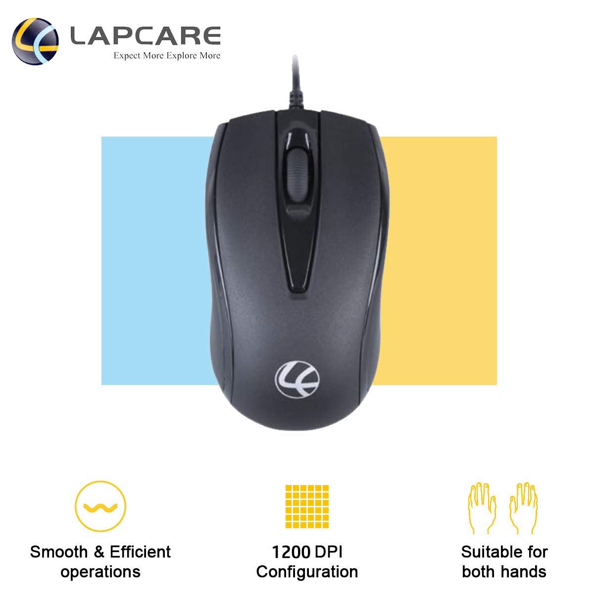 [RePacked] Lapcare L-70 Plus Wired Optical Mouse