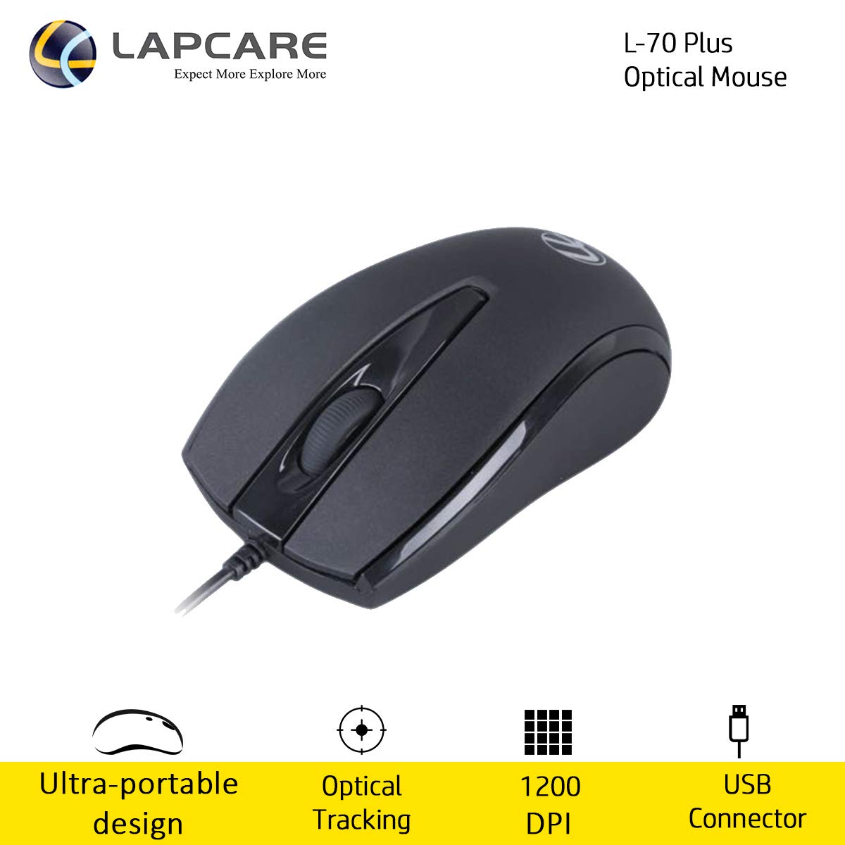 [RePacked] Lapcare L-70 Plus Wired Optical Mouse