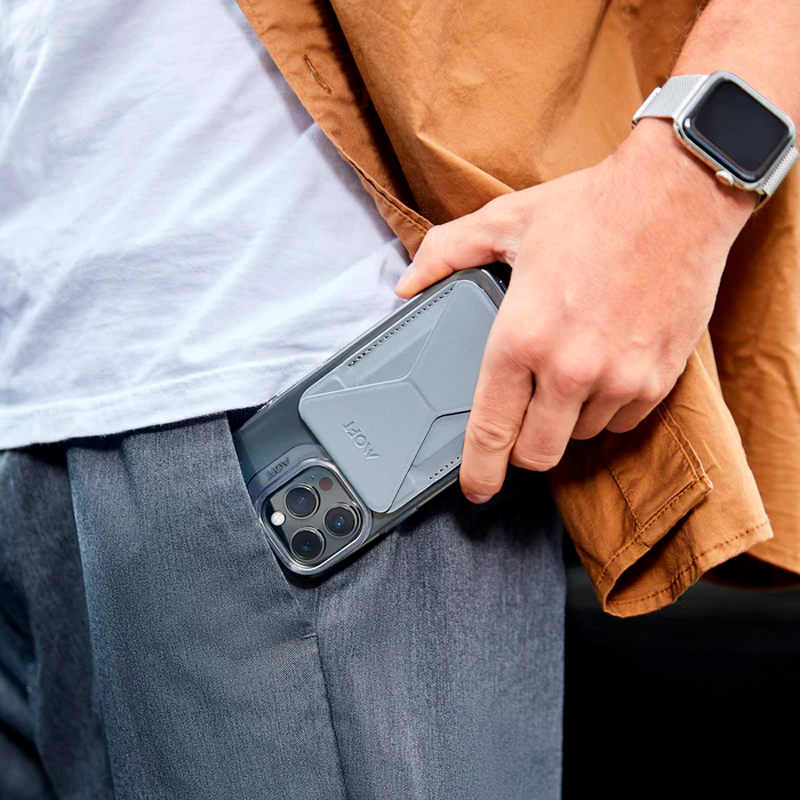 MOFT Snap-on Phone Stand & Wallet (Magsafe Compatible)-iPhone 12/13/14/15/16/17 series & Non Magsafe Cases And Android Phones Using Moft Metal Ring include in Pack