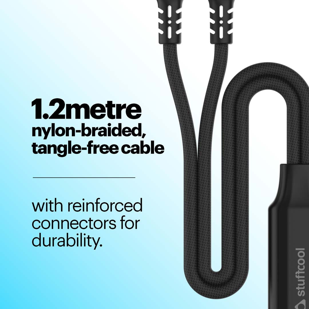 Duplo 2 In 1 Cable 140W With E-Marker Chip 1.2M