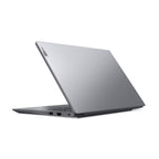 Silver laptop on a white background